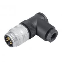 7/8" Conector angular macho, Contactos: 2+PE, 8.0 - 10.0 mm